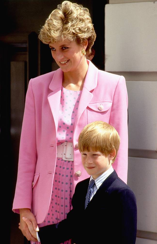 Prince Harry with his mum, Princess Diana. Credit: michael melia / Alamy Stock Photo