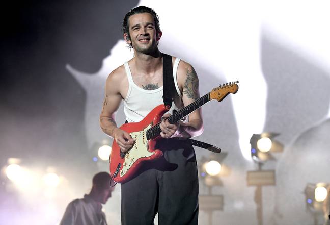 The lead singer announced the news at The 1975's latest gig. Credit: Getty/Tim Mosenfelder