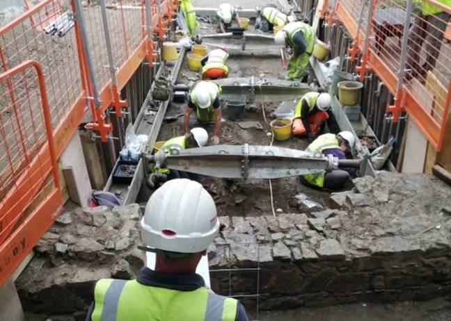 Archaeologists at work. Credit: Wales News Service