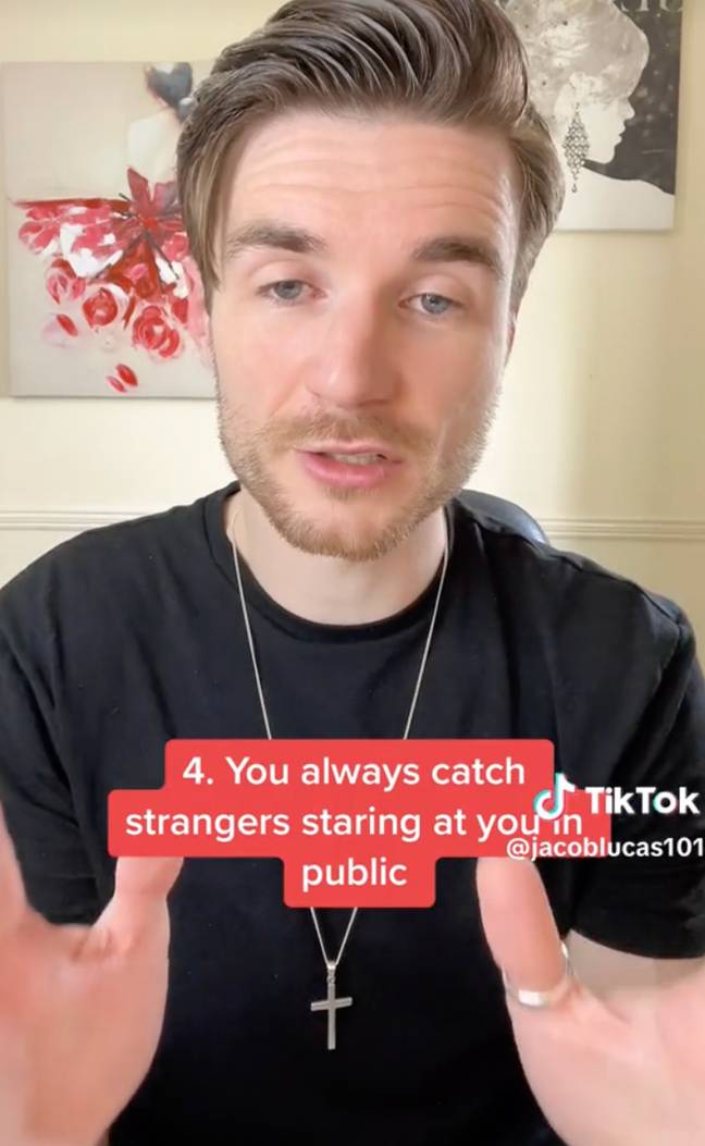 If you’re super attractive, you may find people stare at you in public. Credit: TikTok/@jacoblucas101