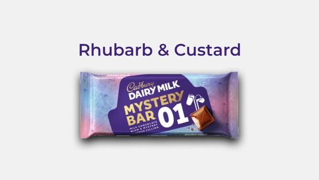 Mystery bar flavour number one was rhubarb and custard, did you guess it right? Credit: Cadbury's