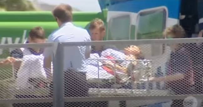 Nerhus was rushes to hospital after the attack. Credit: Channel 10