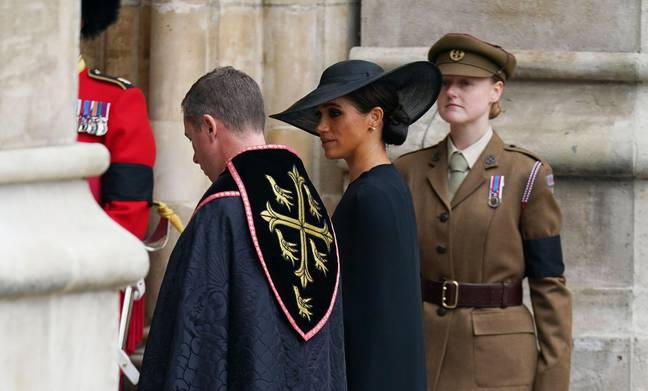 Meghan Markle at the Queen's funeral. Credit: PA Images / Alamy Stock Photo