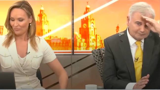GB News' Eamonn Holmes and Isabel Webster were both caught swearing on live TV Tuesday, 6 June. Credit: GB News
