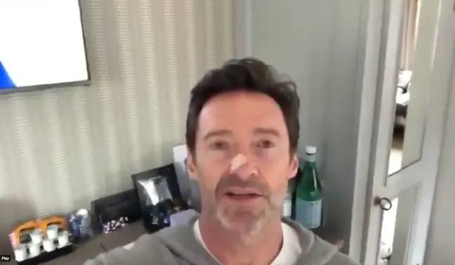 Jackman in a previous video about his battle with skin cancer. Credit: Twitter/@RealHughJackman
