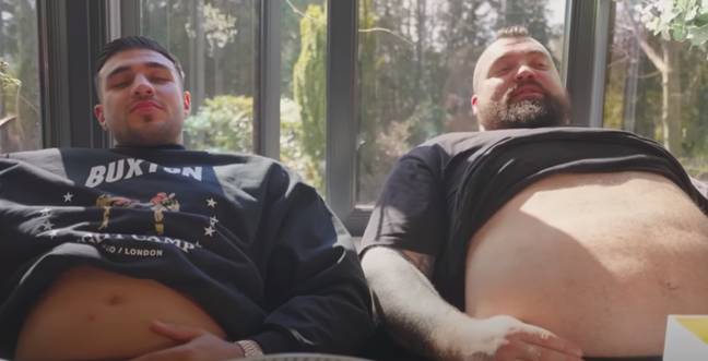 By swapping an out-of-camp boxing diet for a strongman one, Fury was forced to consume three steaks over lunch and dinner. Credit: YouTube / Eddie Hall The Beast