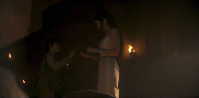 Fans spotted Mysaria speaking to the boy who had gone to Otto. Credit: HBO/Sky
