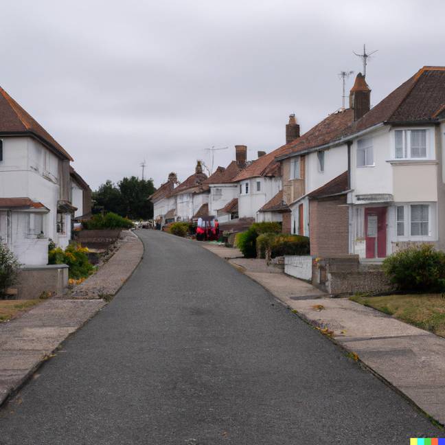 At first, it looks just like a normal British street. Credit: Reddit/u/hoverside