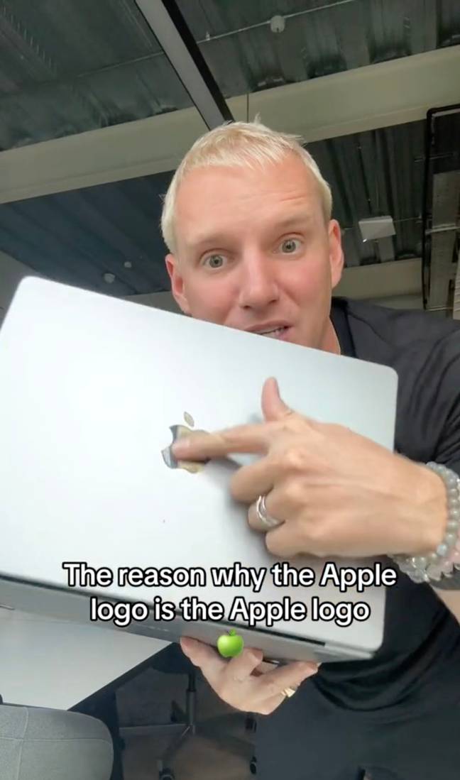 Jamie Laing shared an incredible theory about the origin of the Apple logo. Credit: TikTok/@jamielaing