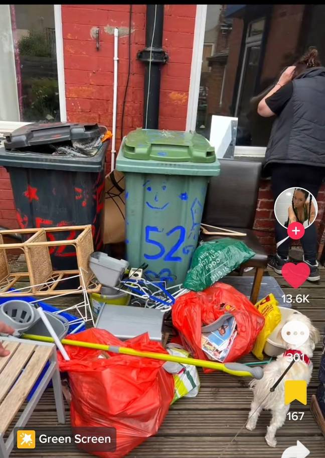 Litter left behind at a student's 'new' home in Leeds (Supplied)