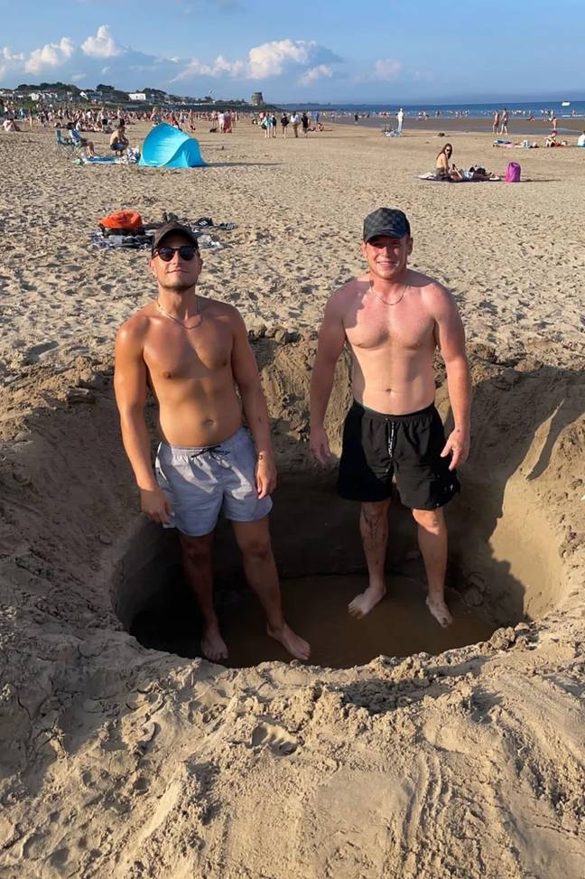The dynamic duo responsible for the hole that made headlines. Credit: Instagram/@charlie.w.wallace