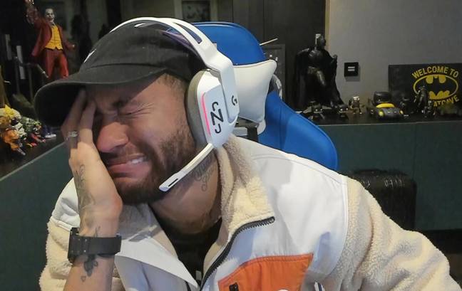 This looks like a normal reaction to blowing through £900,000. Credit: Twitch/NeymarJr