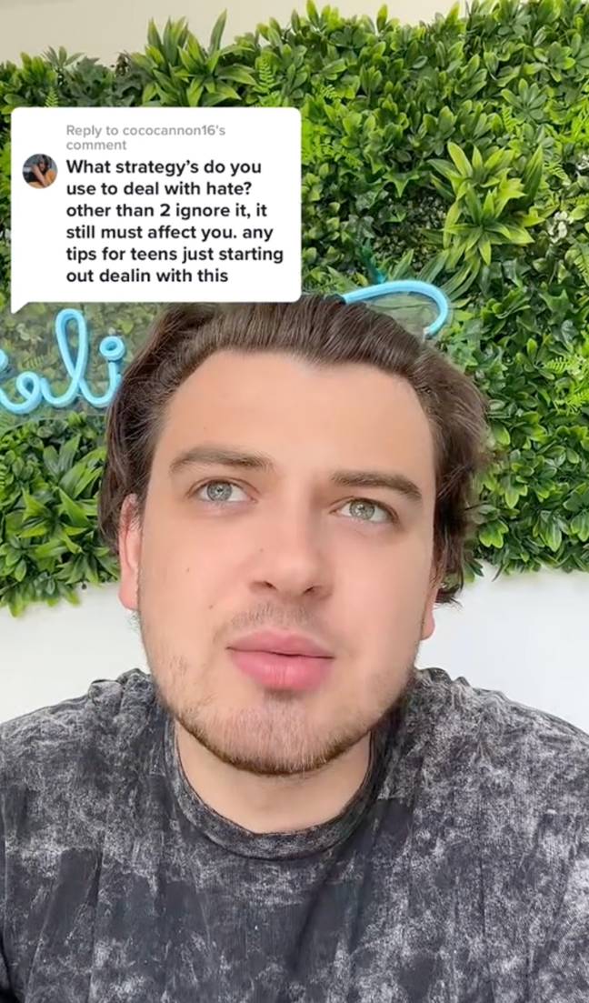 The Famileigh son, Harrison Leigh, opened up about how he handles negative comments online. Credit: TikTok/@harrisonleighx