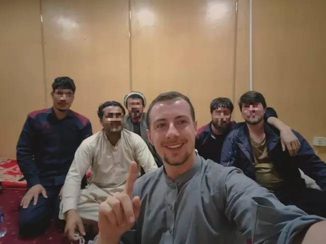 'Danger tourist' Miles Routledge has been to Afghanistan before and claimed he had 'tea with the Taliban'. Credit: Twitter/Twitter/@real_lord_miles
