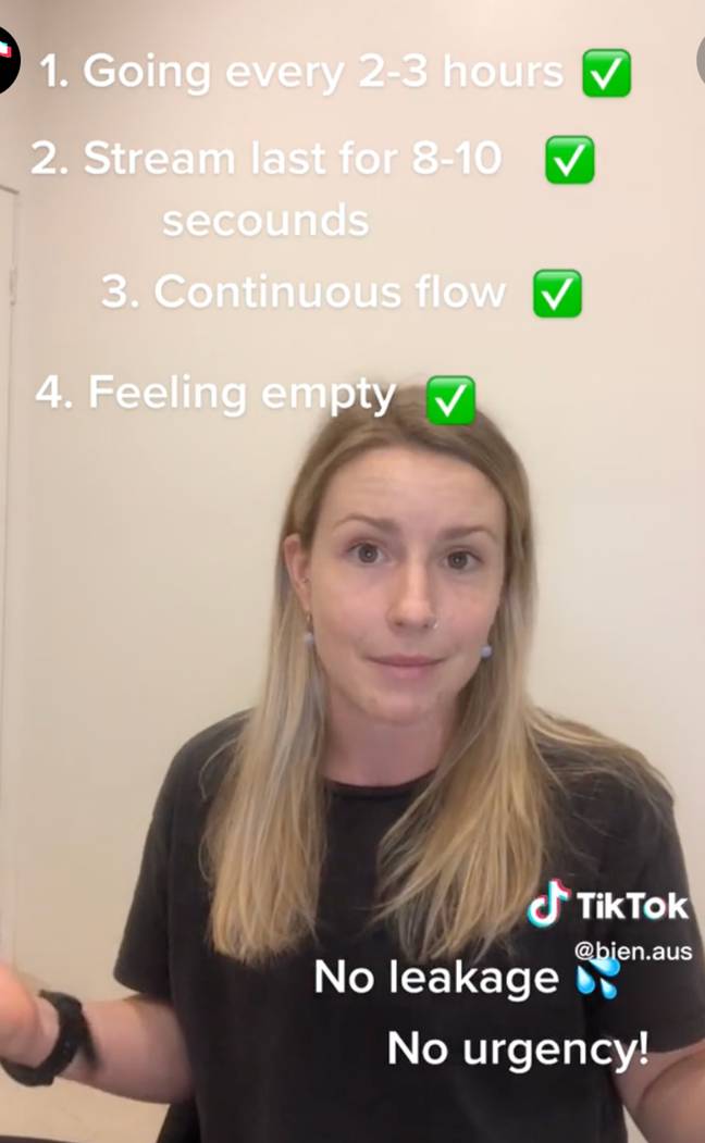 Your stream should last 'anywhere from eight to 10 seconds' according to Georgia. Credit: @bien.aus/ TikTok