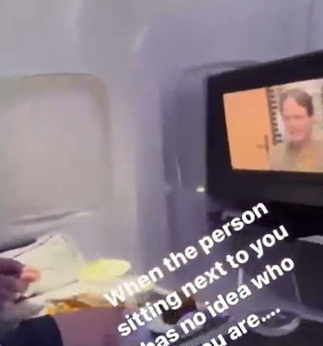 The guy was even watching a part of the show with Dwight on screen. Credit: Instagram/@rainnwilson 