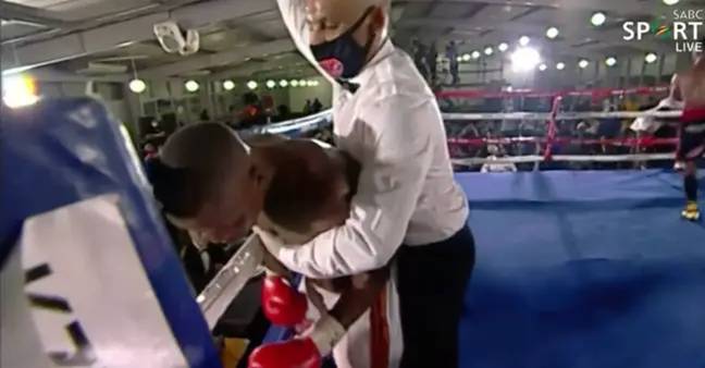 The fighter had sustained a brain injury. Credit: SABC Sport