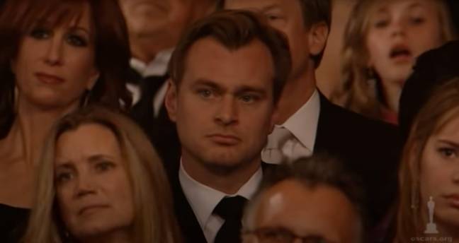 The camera panned to The Dark Knight's director Christopher Nolan. Credit: Oscars