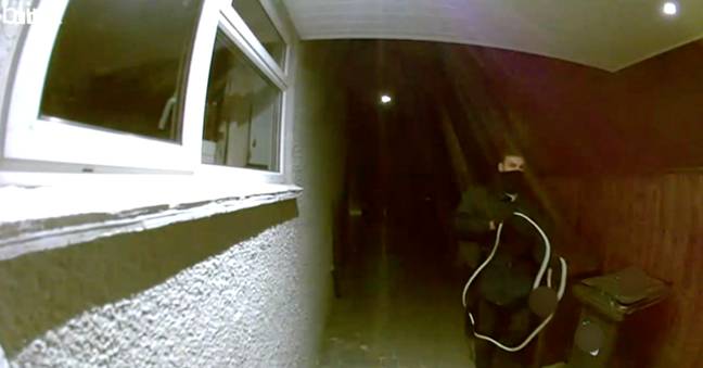 CCTV captured the 'creepy' moment. Credit: SARAH BAXTER/BBC