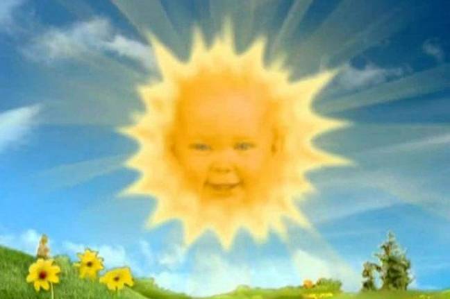 Jess Smith as the baby in the original Teletubbies. Credit: BBC