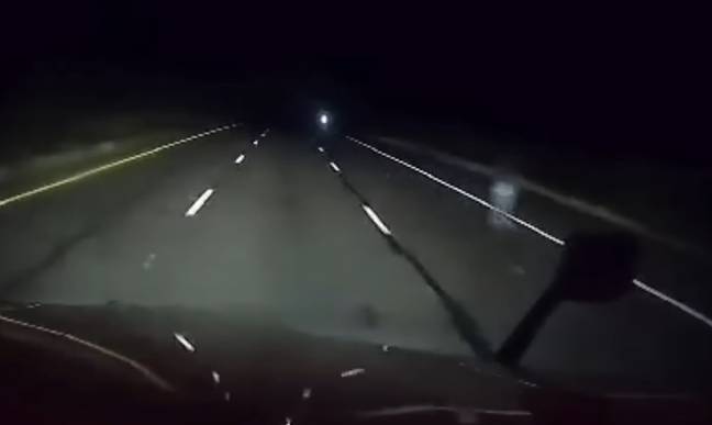 What's that thing on the road, is it a ghost? Credit: Fox 10 Phoenix