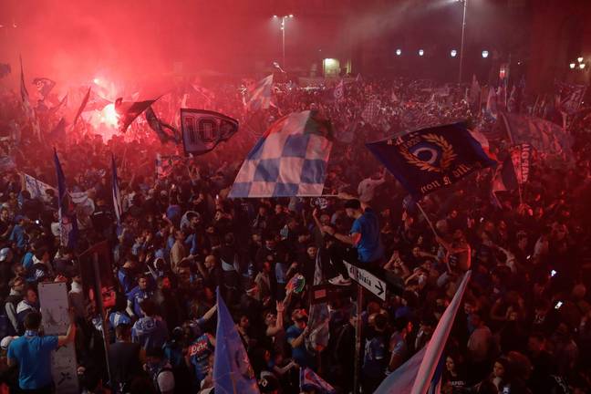 Napoli fans took to the streets to celebrate their first Scudetto in 33 years. Credit: Independent Photo Agency Srl/Alamy