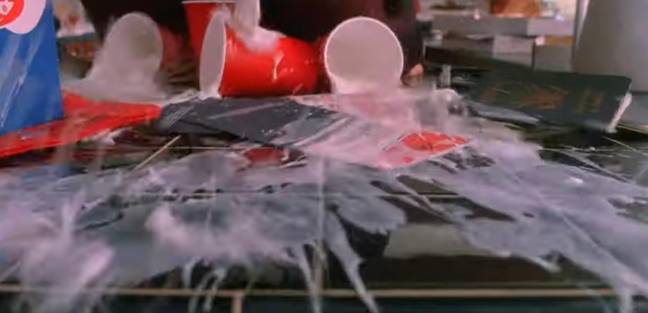 The brood's travel documents are soaked after milk is knocked all over them. Credit: 20th Century Fox