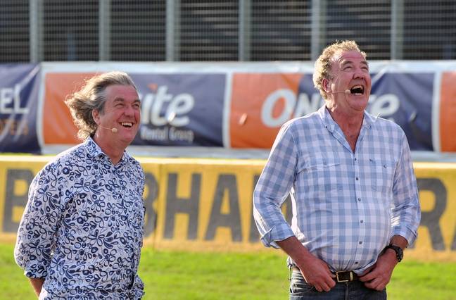 Jeremy Clarkson and James May in 2014. Credit: WENN Rights Ltd/Alamy Stock Photo