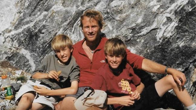 Conrad with two of Alex and Jenni's sons. Credit: Torn/National Geographic