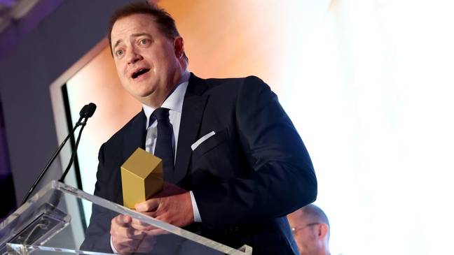 Brendan Fraser gave an emotional speech when accepting his TIFF Tribute Award for The Whale. Credit.: Tommaso Boddi/Getty