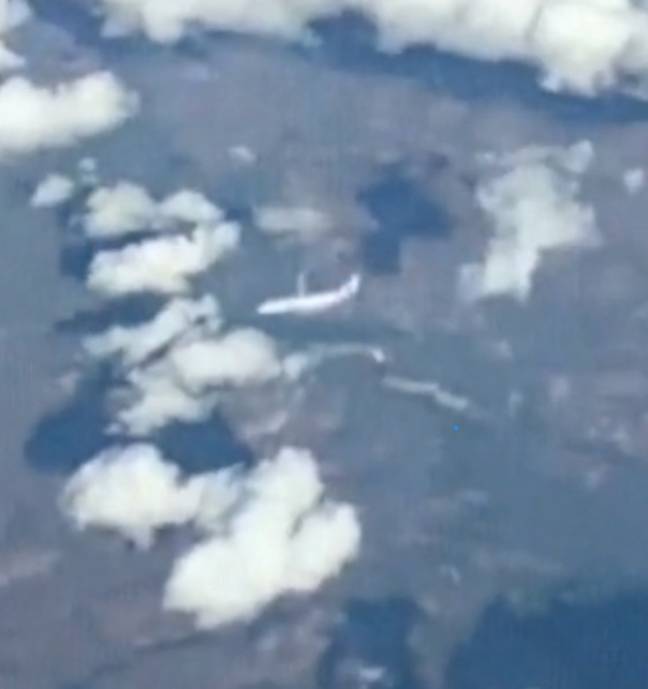 The video shows a plane passing by. Credit: TikTok/@plutosdestiny
