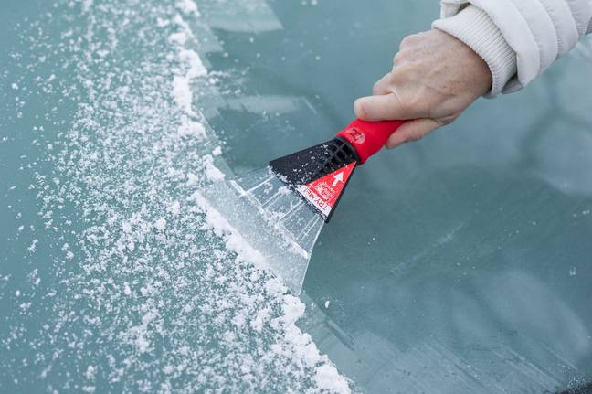 Sometimes it's just safer in the long run to make with the scrape-scrape and get the ice off the old fashioned way. Credit: Getty Stock Photo