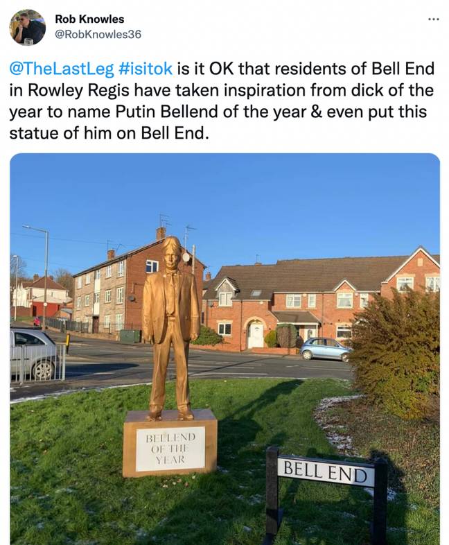 The incredible statue quickly caught people's attention. Credit: @RobKnowles36/Twitter