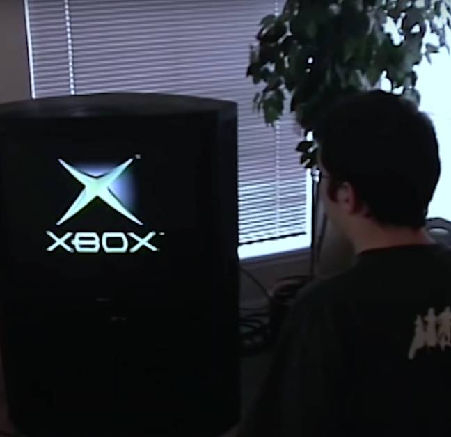 The dad recorded his son's reaction to unboxing the Xbox when it launched on 15 November 2001. Credit: YouTube / My Retro Life