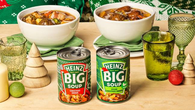 If you don't have time to cook a proper Christmas dinner, Heinz's soup in a can could be the solution. Credit: Heinz