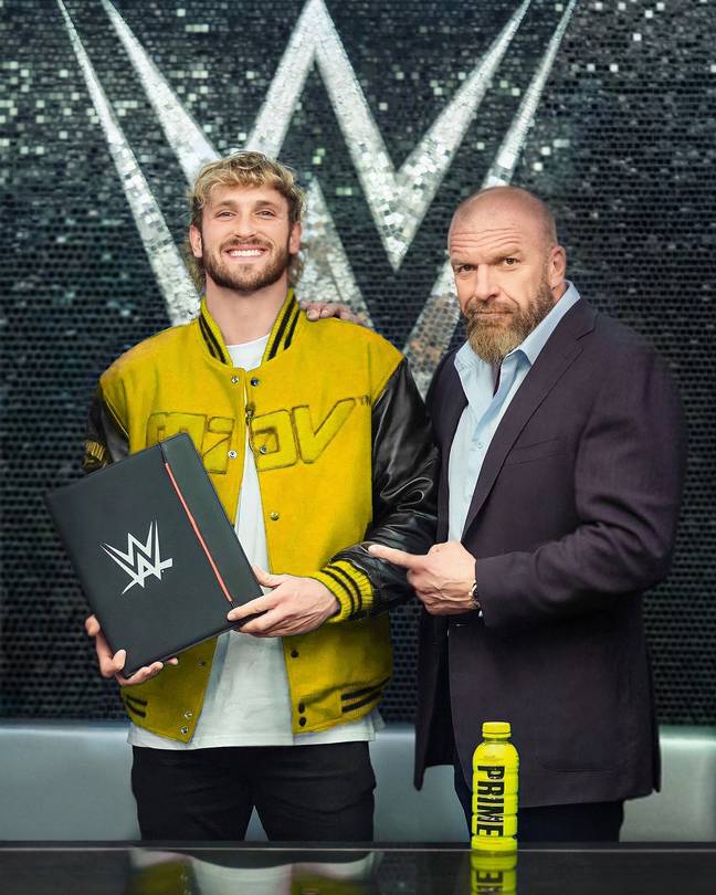 Paul has signed a new WWE contract. Credit: Twitter/@LoganPaul/WWE