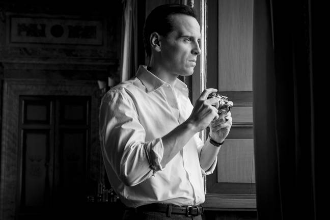 The new image of Andrew Scott as Tom Ripley. Credit: Netflix.