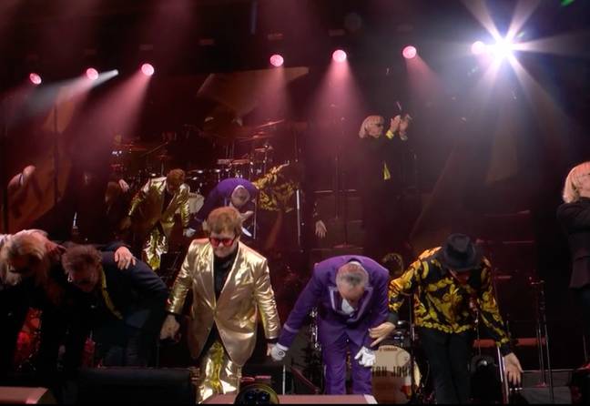 Elton John thanked the crowd as his gig came to an end. Credit: BBC