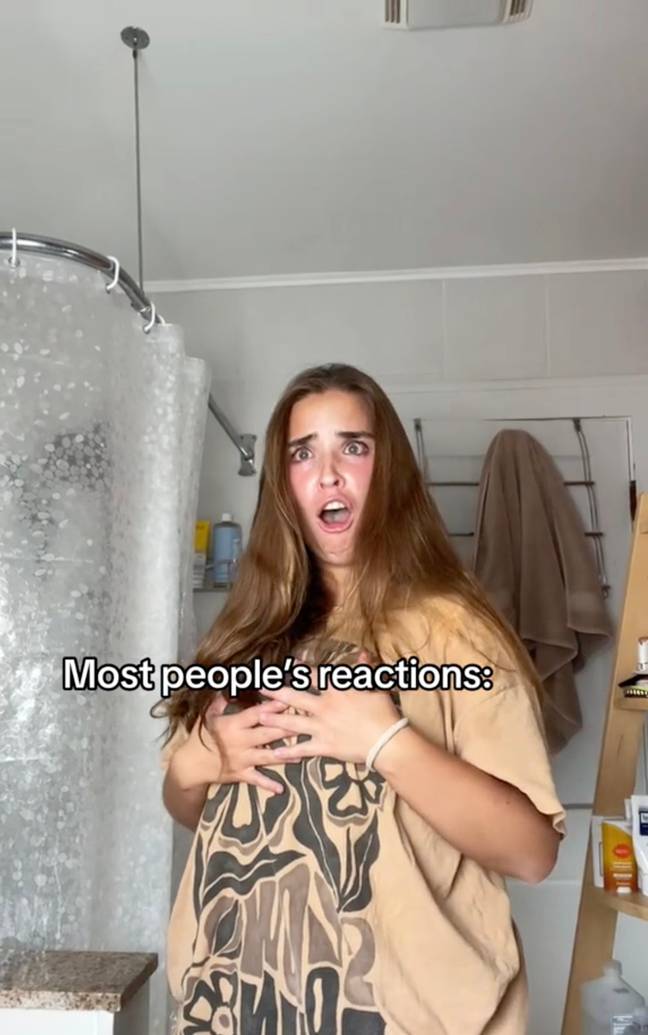 The 21-year-old said she is used to people being shocked by her bathroom habits. Credit: TikTok/@realvaleradj