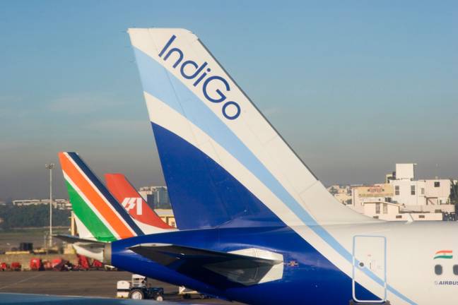 The man was trying to board an IndiGo flight when he made the hoax call. Credit: Manor Photography / Alamy Stock Photo