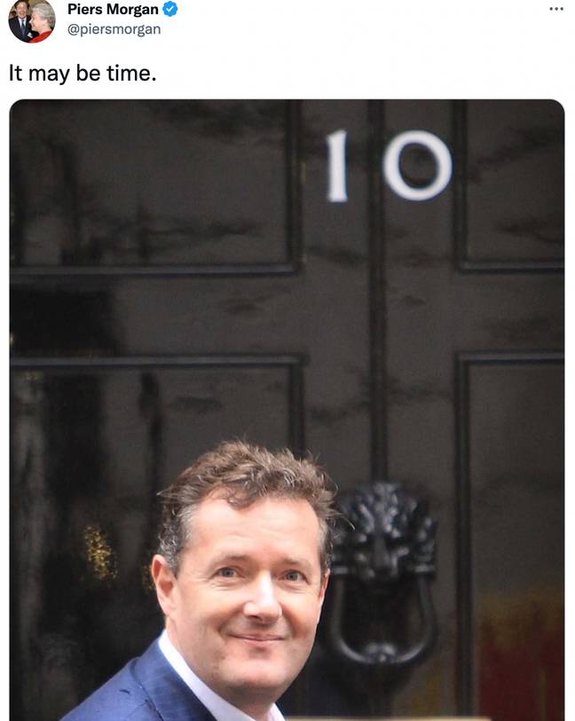 People didn't see the funny side... Credit: Piers Morgan/Twitter