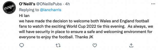 The pub has reversed its decision. Credit: Twitter