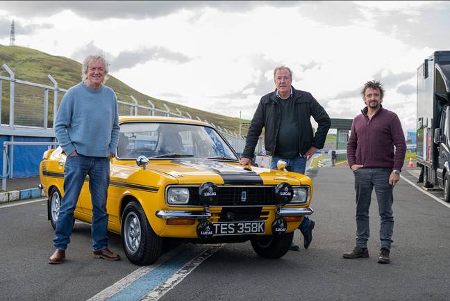 The three presenters have hosted The Grand Tour since 2016. Credit: Amazon Prime 