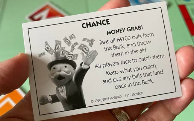 They money grab card could lead to chaos, especially if you're playing the game while drinking. Credit: Hasbro