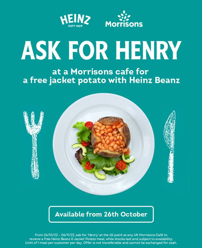The offer is on between 26 October to 6 November. Credit: Morrisons/Heinz