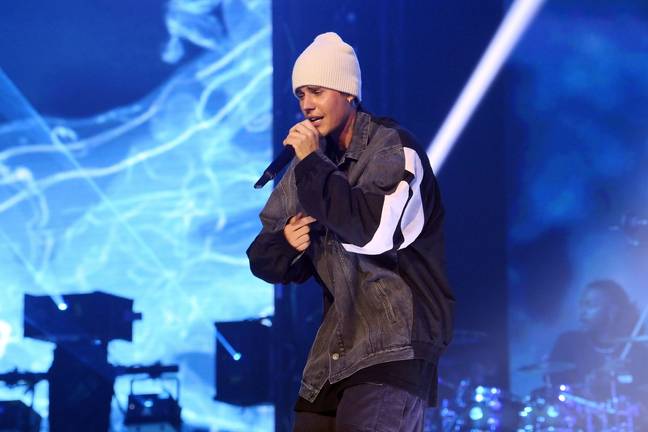 Bieber performing in 2021. Credit: PA Images/Alamy Stock Photo