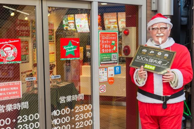 KFC for Christmas dinner has been a thing in Japan since the 1970s. Credit: Alamy / Quality Stock 