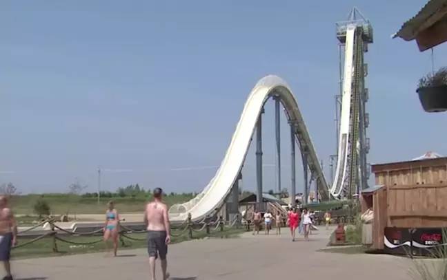 The waterslide was closed after Caleb's death and later demolished. Credit: The Atlantic