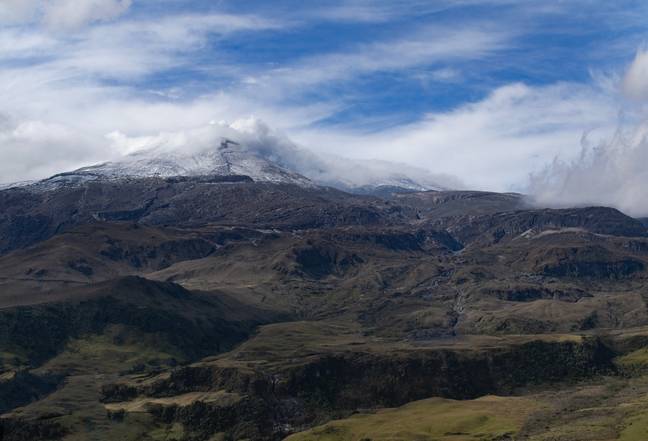Volcanic lava mixed with ice gushed towards villages after the Nevado del Ruiz volcano erupted. Credit: Getty Stock Image