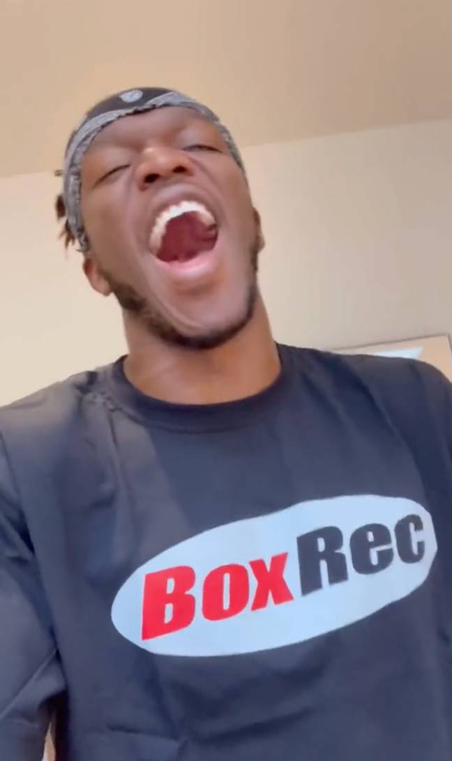 KSI posted his reaction to fans finding out the bout was being listed as a professional fight. Credit: X/@ksi